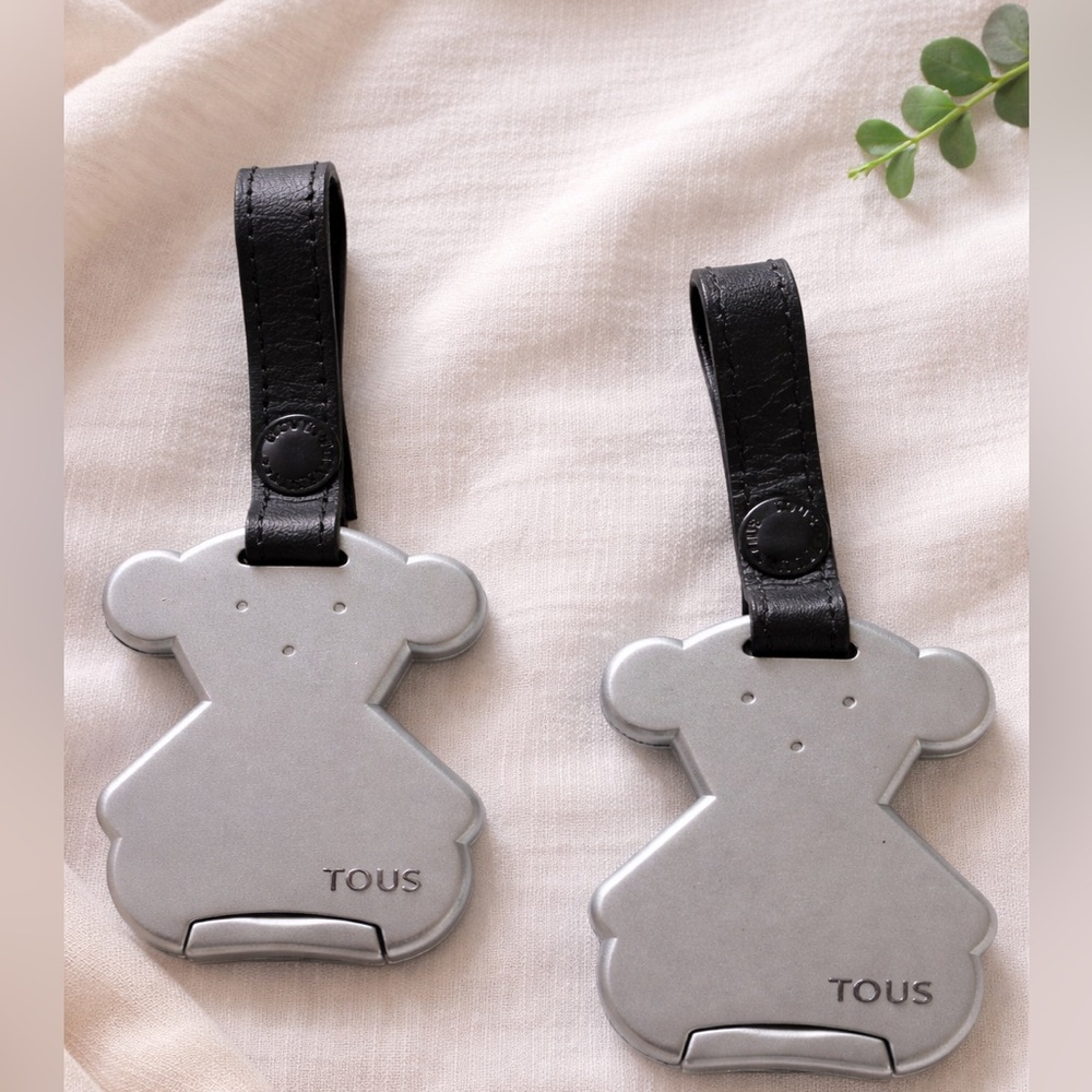 Tous Silver Suitcase Tags